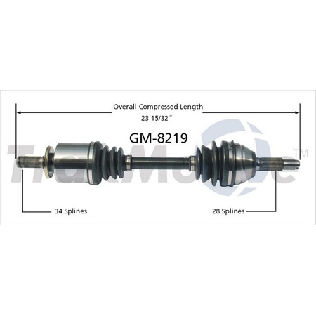 Surtrack Axle Cv Axle Shaft, Gm-8219 GM-8219